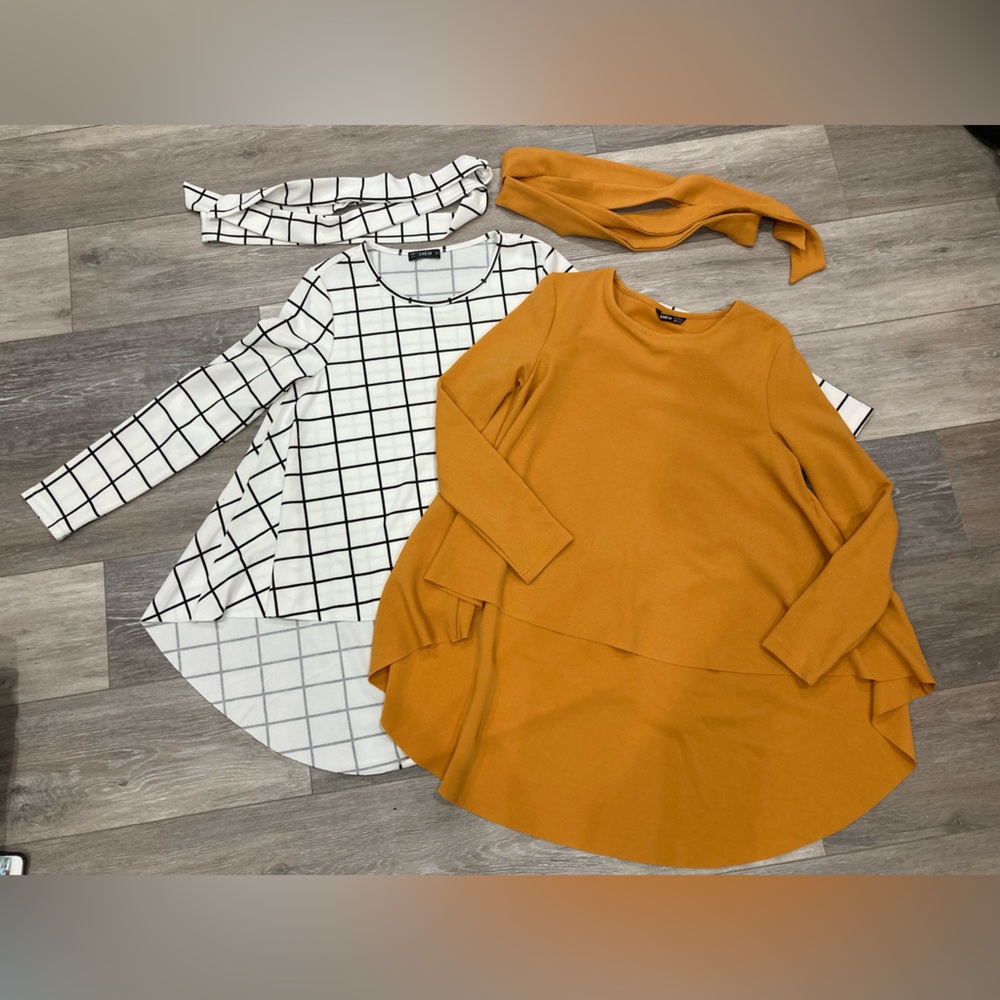 Shein Oversized High Low Tops with Cloth Belts Small Bundle Lot